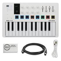 Controlador MIDI de teclado e teclado Arturia miniLab 3 White