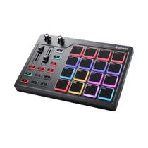 Controlador MIDI Donner DPD-16 Starrypad 16 Pads Retroiluminados 2 Faders 2 Knobs USB