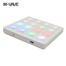 Controlador MIDI MVAVE SK16 SMCPAD Portátil sem Fio com 16 Pads Teclado de Percussão USB para Produção Musical