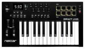 Controlador MIDI Nektar Impact LX mk3 25 teclas com sensibilidade à velocidade Controlador MIDI Nektar Impact LX mk3 25 teclas com sensibilidade à velocidade
