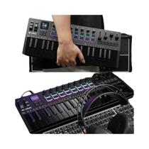 Controlador MIDI Preto De 37 Teclas Com 16 Pads RGB, 8 Botões, Sintetizador Integrado, Teclado Controlador MIDI Preto De 37 Teclas Com 16 Pads RGB, 8 Botões, Sintetizador Integrado, Teclado