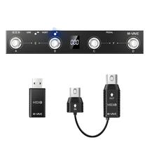 Controlador MIDI Programável Chocolate plus 4 Botões Pedal USB Adaptador Midi Sem Fio M-vave