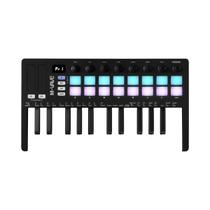 Controlador MIDI Sem Fio USB M-VAVE SMK-25 pro Com 25 Teclas, 8 Pads, 8 Botões, Retroiluminação RGB,