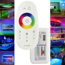 Controlador (Módulo Central) Com Controle Remoto RGB (Colorido) Touch Screen para Fita de Led e Luminária De Piscina RGB - CBC