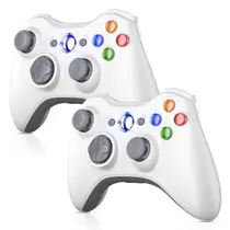 Controlador Nonbliep para Xbox 360 Wireless, pacote com 2 unidades, branco