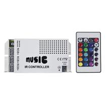 Controlador RGB HEISE ativado por som com controle remoto IR
