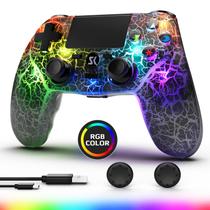 Controlador sem fio Boowen para PS4/Pro/Slim com luz RGB Controlador sem fio Boowen para PS4/Pro/Slim com luz RGB