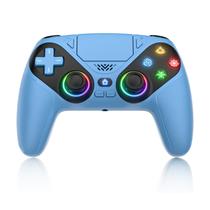 Controlador sem fio Dinosoo RGB para PS5/PlayStation 5 PC azul Controlador sem fio Dinosoo RGB para PS5/PlayStation 5 PC azul