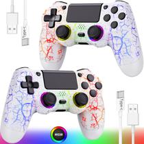 Controlador sem fio GamingBoy para PS4/PC, pacote com 2 luzes RGB