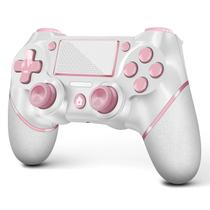 Controlador Sem Fio Rosa Para Ps4 Acegamer Touchpad De Choque Duplo 35 Mm Compatível Com Entrada De