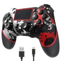 Controlador sem fio SZYUYU para PS4 com conector de áudio de 3,5 mm - branco