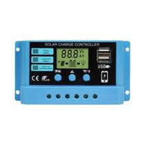 Controlador Solar 12V 24V 30A 20A 10A Regulador PWM Com Display LCD Carregador De Bateria Dual USB