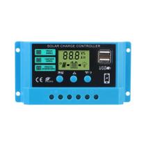 Controlador Solar 12V 24V 30A 20A 10A Regulador PWM Com Display LCD E Carregador De Bateria Dual USB