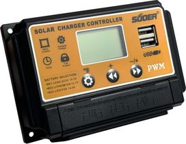 Controlador solar fotovoltaico PWM 12V ou 24V 10A Akthon