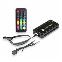 Controladora Até 10 Fans ARGB Rise Mode 6 Pinos Com Controle Remoto - RM-CON-01-5V