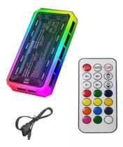 Controladora RGB para Cooler Fan 12V 6 Pinos Fita LED 5V 4 Pinos Controle Remoto - Xway