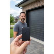 Controle 433MHz Rolling Code Anti-Clonagem Preto