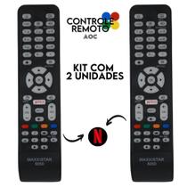 Controle AOC Smart - Kit C/2 Unidades Tecla Netflix - 8050 - Nybc