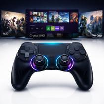 Controle Bluetooth para PS4, PC e Smart TV Samsung, TCL, Phillips, Android, Google TV, Tyzen, Qled, 4K, 3 em 1, Gaming Hub, Game Pass, Geforce Now