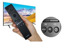 Controle com comando de voz Remoto Samsung Smart Tv Uhd 4k Original QN50Q60TAGXZD com capinha