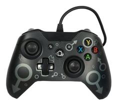 Controle Com Fio Chumbo Para Xbox One Pc N1-wired Controller Preto desenhado