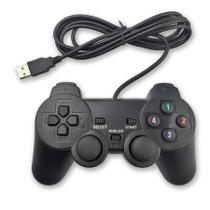 Controle Com Fio Joystick Para Pc e Notebook com Cabo Usb Preto