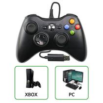 Controle Com Fio Preto Compativel Com XBOX 360 Slim Fat PC