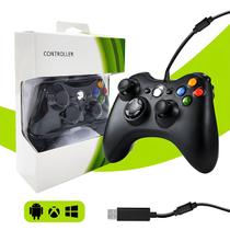 Controle com Fio USB Compatível com Xbox 360 e Computador Notebook Celular e Cloud Game