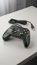 Controle Com Fio USB Ergonômico Preto Para PC Gamer