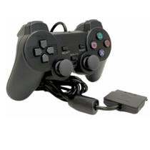 Controle Compativel Com Play 2 Com Fio Ps2 Manete Sem Fio Cor Preto