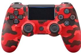 Controle Compativel Para Ps4 Joystick Ps4 e PC Sem Fio Camuflado Vermelho