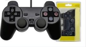 Controle compativel play 2 Ps2 Dualshock Joystick preto com fio