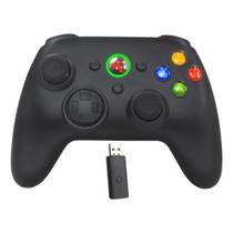 Controle Compativel Sem Fio Recarregável para Xbox 360 e Computador com Joystick Manete Cor Preto