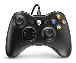 Controle Compatível Xbox 360 Pc Fio Joystick Preto