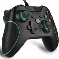 Controle Compatível Xbox One e pc Com Fio Feir Preto Com Verde