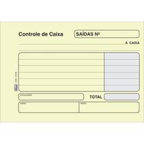 Controle de Caixa Saida Amarela - 100 Folhas (Pacote com 20 unidades)