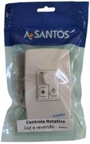 Controle de Velocidade para Ventilador Teto - Embutir com chave luz+rev 2050 - ASANTOS