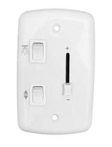 Controle De Ventilador Deslizante Bivolt 2 Teclas Branco Controle De Ventilador Deslizante Bivolt 2 Teclas Branco