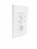 Controle de Ventilador Sleek Módulo Triplo com Dimmer MG Cor:Branco Controle de Ventilador Sleek Módulo Triplo com Dimmer MG Cor:Branco