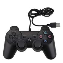 Controle de Video Game com fio USB para PST3 Preto
