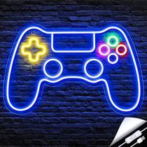 Controle de video game luminoso em neon Controle de video game luminoso em neon