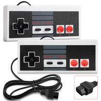 Controle de videogame XiQiDianr NES 8 bits, kit com 2 unidades, cabo de 167 cm Controle de videogame XiQiDianr NES 8 bits, kit com 2 unidades, cabo de 167 cm