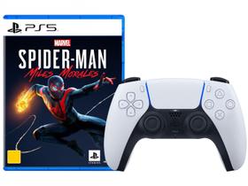Controle Dualsense PlayStation 5 - PS5 + Marvels Spider-Man Miles Morales para PS5