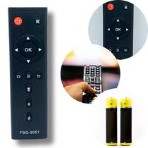 Controle e Pilhas Compatível ComTV AndroidBox Modelo FBG 9051