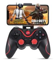 Controle Gamepad Bluetooth RoHS X3 Android iOS PC Preto Sem Fio