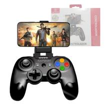 Controle Gamer Bluetooth para Celular e Pc Kapbom KAPG7 com Suporte para Smartphone Controle Gamer Bluetooth para Celular e Pc Kapbom KAPG7 com Suporte para Smartphone