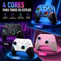 Controle Gamer Bluetooth Sem Fio p/ Switch OLED Lite PC Steam X9