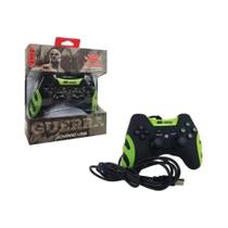 Controle Gamer Knup Joystick USB Guerra, Compatível para P3 e PC 2 em 1 Verde - KP4040 Controle Gamer Knup Joystick USB Guerra, Compatível para P3 e PC 2 em 1 Verde - KP4040
