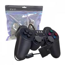 Controle Gamer PS2 - COM FIO - Cabo 1,5 metros Dualshock Analogico T&Z SN-P2-TZ