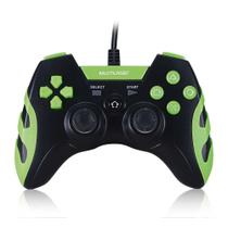 Controle Gamer PS3 / PC Multilaser Preto e Verde - JS091